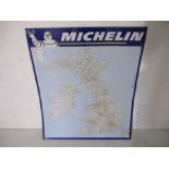 A tin Michelin sign showing a map of Great Britain
