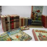 A collection of vintage books including Little Observer, Rupert, Black Beauty, Just William etc