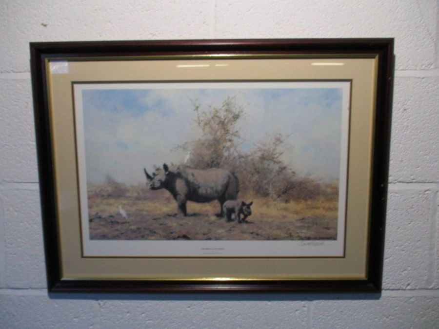 Two framed David Shepherd prints including "The Rhino's Last Stand?" (signed by artist) and "The - Image 2 of 11