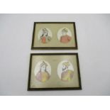 Two framed miniature portraits on ivory of Mogul figures