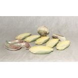A collection of Sylvac pottery including six matching serving dishes in the form of corn and