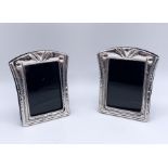 A pair of small 925 silver photo frames