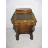 A Victorian walnut davenport