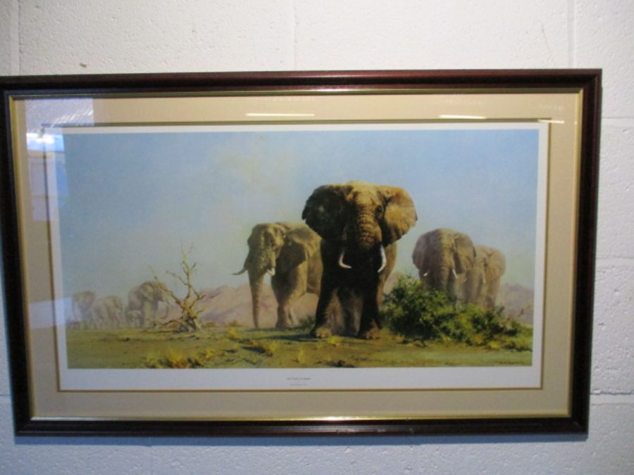 Two framed David Shepherd prints including "The Rhino's Last Stand?" (signed by artist) and "The - Image 7 of 11