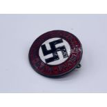 WWII NSDAP Third Reich Nazi Party members enamel badge marked on the back GES.GESCH