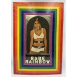 Peter Blake / Babe Rainbow, a 1968 colour screenprint on pressed tin, depicting the fictional