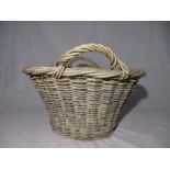 A vintage wicker basket.