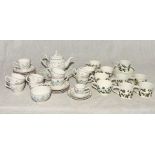A Summer Chintz part tea service along with a small collection of Portmeirion teacups, saucers etc.