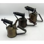 Three vintage blowtorches two by Sievert