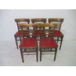 A set of five mid-century dining chairs