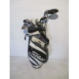 A set of Callaway Big Bertha golf irons including iron 4 to 10, sand wedge and pitching wedge.