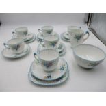 A Standard China, Made in England part tea set including five complete Trios.