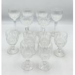 Two sets of six Waterford Crystal glasses