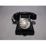 A vintage Bakelite telephone