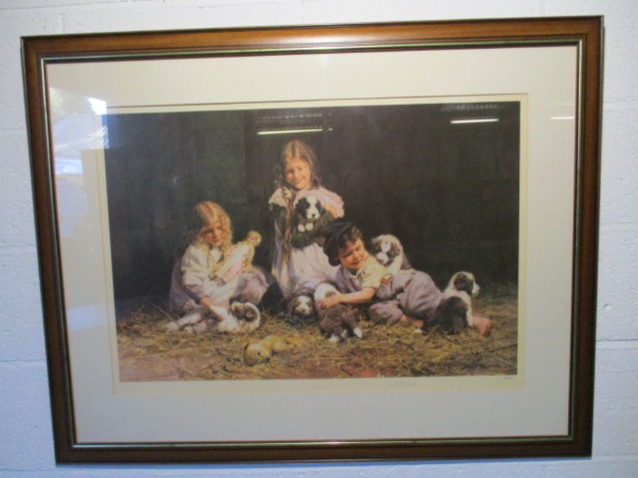 A framed limited edition David Shepherd print (numbered 176/850) entitled "Playtime" signed by - Image 2 of 15
