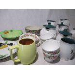 An assortment of China including Beswick Ware, Colclough, Newport, Poole & Denby Greenwheat.