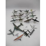 A collection of Corgi die-cast planes including Vulcans, Douglas "Dakota", fighter planes, Royal Air