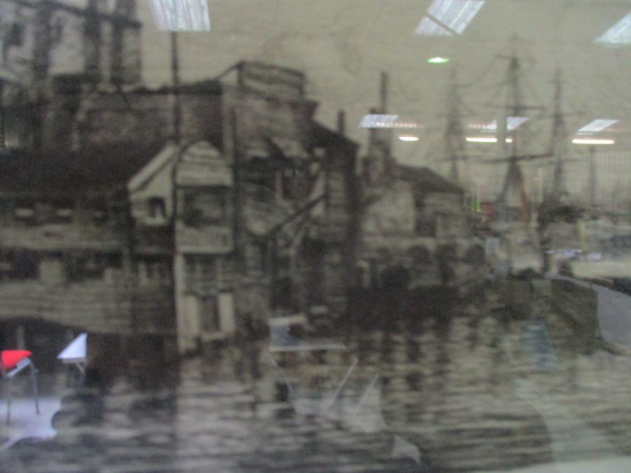 An Etching by Charles William Sherborn (1831-1912) "Tar Brewers Limehouse" - Image 6 of 7