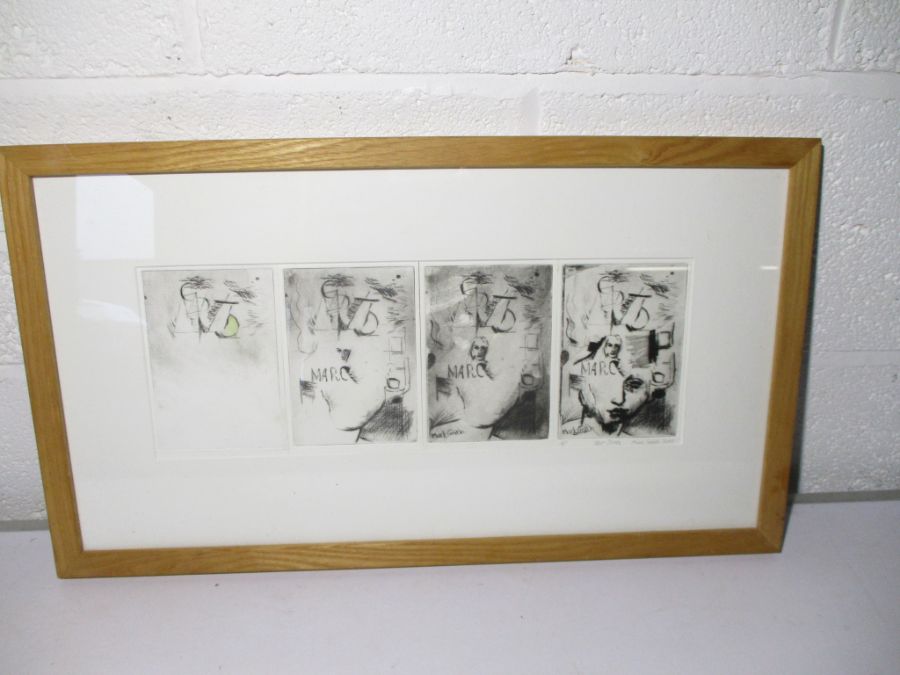 An artists print, test plate by Mark Smith, dated 2001 - Image 7 of 8