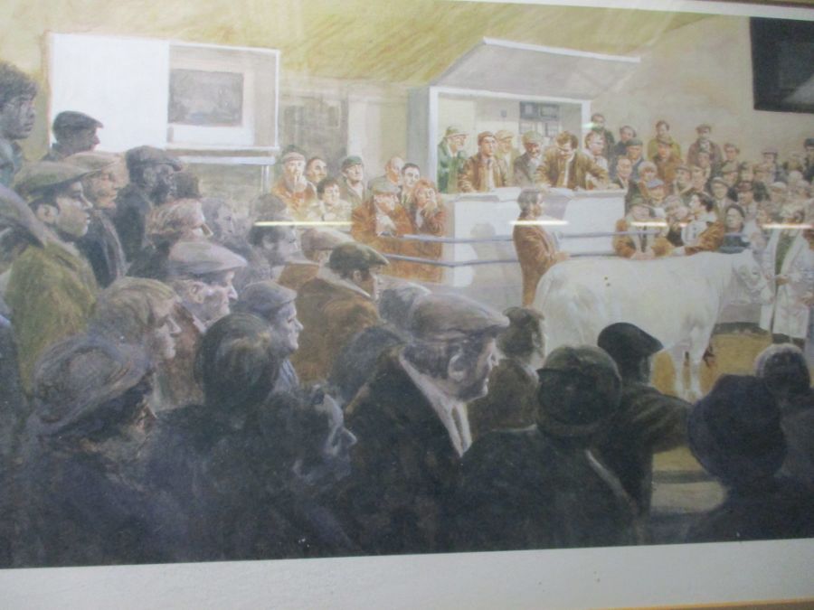 A signed limited edition 159/750 Geldart print of Chelford Cattle market. - Image 4 of 7