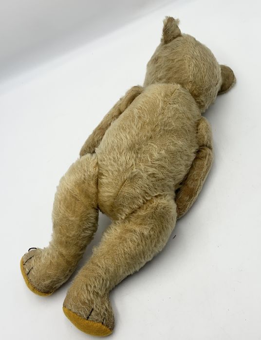 An antique straw filled plush teddy bear - Image 3 of 3