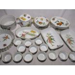 A collection of Royal Worcester "Evesham" including casserole dishes, ramekin dishes, flan dishes