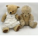 Two vintage teddy bears with jointed limbs- both A/F