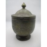 An Eastern vintage bronze jar and cover. Approximate height 35cm