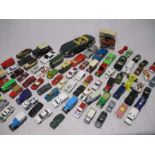 A collection of unboxed die-cast vehicles including Corgi, Lledo, Oxford, Matchbox, Burago etc