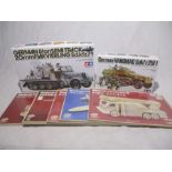 Two boxed Tamiya military miniature series plastic model kits (1:35 scale) including German 8ton