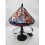 A Tiffany style lamp - overall height approx. 44cm