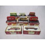 A collection of six boxed die-cast Atlas Editions Great British Buses (1:76 scale) including a