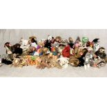 A collection of approximately 55 Beanie Babies