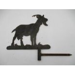 The top of a weather vane in the form of a Goat.