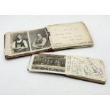 Two vintage autograph books dating back to the 1910's. Includes a large number of signatures from