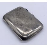 A hallmarked silver cigarette case