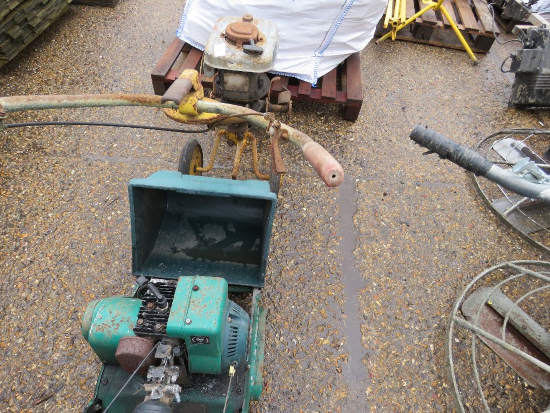 PETROL ROTORVATOR PLUS A CYLINDER MOWER. - Image 4 of 4