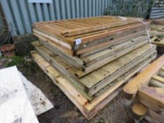 PALLET CONTAING APPROXIMATELY 12 X ASSORTED FENCE PANELS.