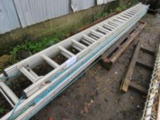 3 STAGE ALUMINIUM LADDER, 17FT LENGTH EACH STAGE APPROX.