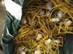 BULK BAG CONTAINING A LARGE QUANTITY OF 110VOLT FESTOON LIGHTS.