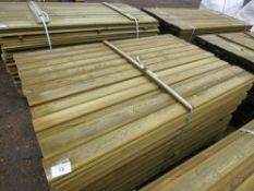 LARGE PACK OF SHIPLAP FENCE CLADDING TIMBER. 1.55M LENGTH X 10CM WIDTH APPROX.