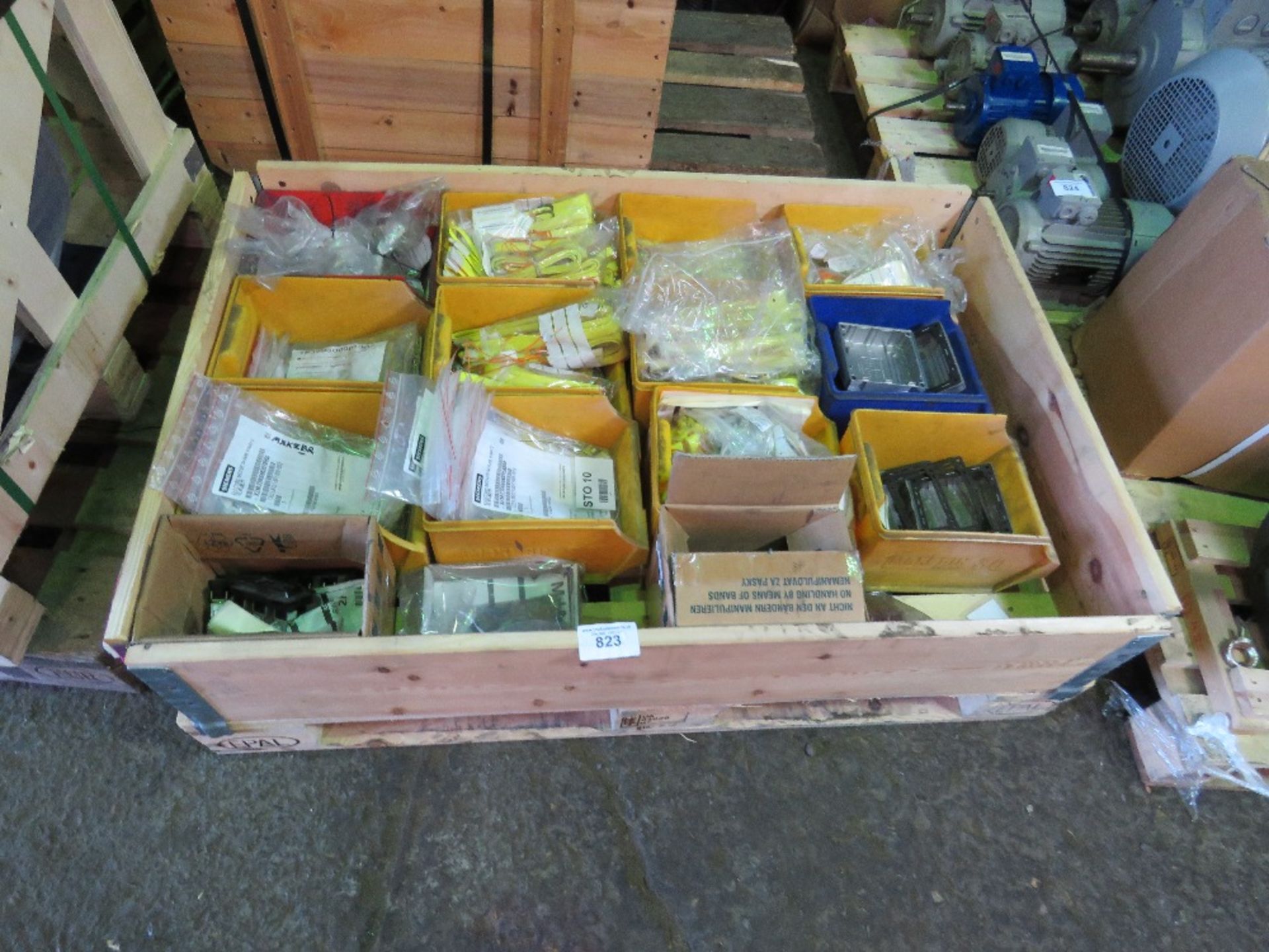 PALLET CONTAINING MOTOR SPARES. SOURCED FROM MANUFACTURING COMPANY'S STOCK TAKING PROGRAMME