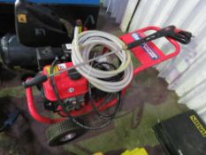 CLARKE PETROL ENGINED POWER WASHER PLUS ATTACHMENTS.