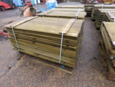 LARGE PACK OF SHIPLAP FENCE CLADDING TIMBER. 1.73M LEGTH X 10CM WIDTH APPROX.