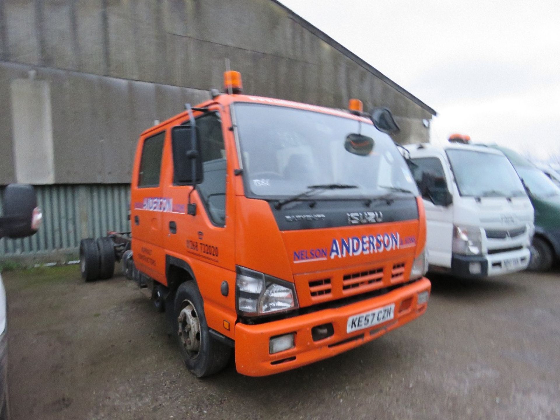 ISUZU DOUBLE CAB EASYSHIFT GEARBOX 7500KG RATED CHASSIS CAB LORRY. REG KE57 CZH. 12FT LENGTH OF CHAS