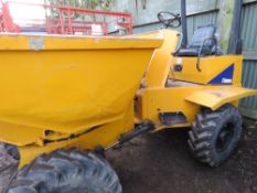 THWAITES 3 TONNE SWIVEL SKIP DUMPER, 2470 REC HOURS, YANMAR ENGINE. SN;SLCM473ZZ601A9164.