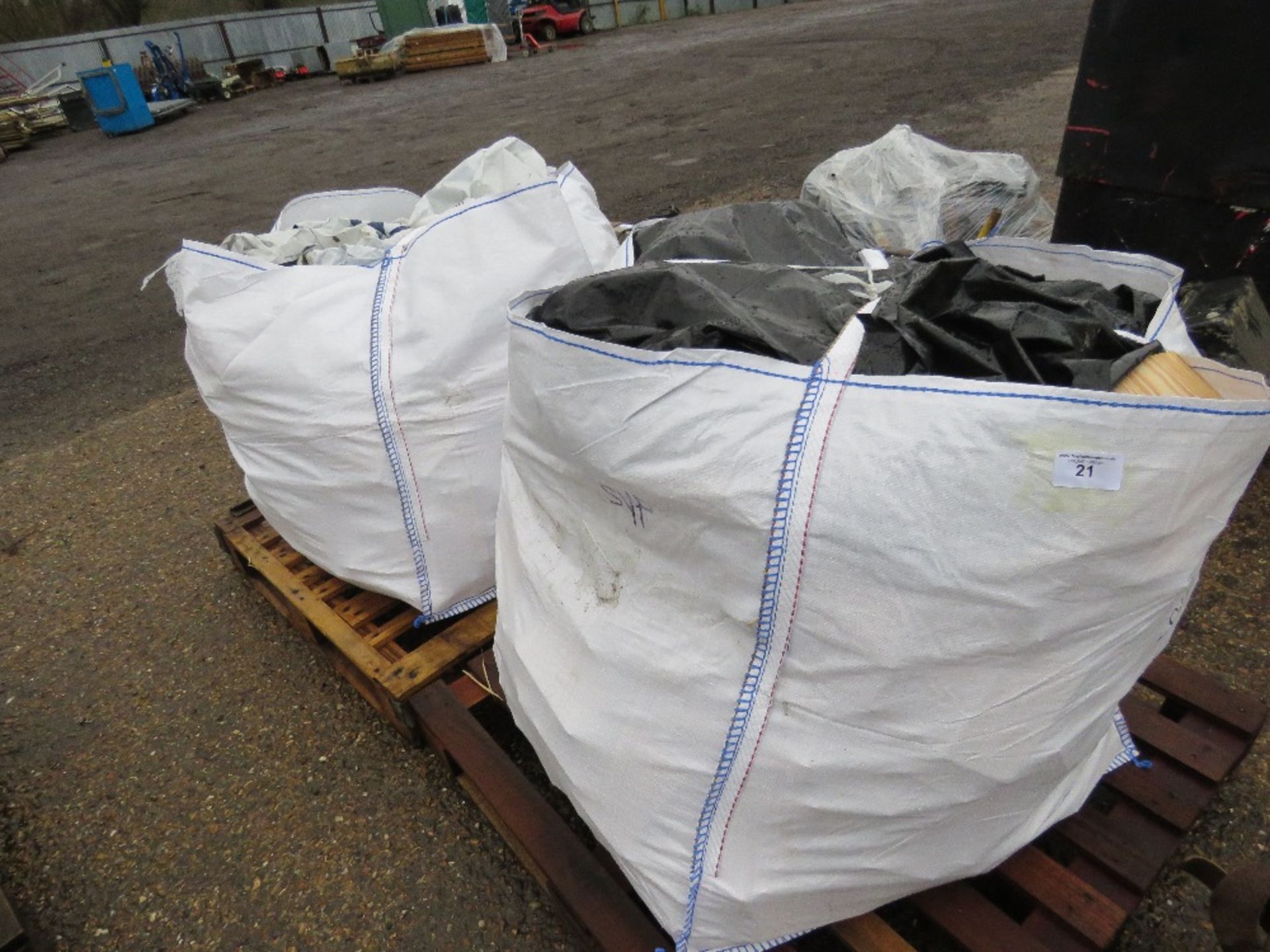 2 X BULK BAGS CONTAINING OFFCUT TIMBER FOR FIREWOOD.,