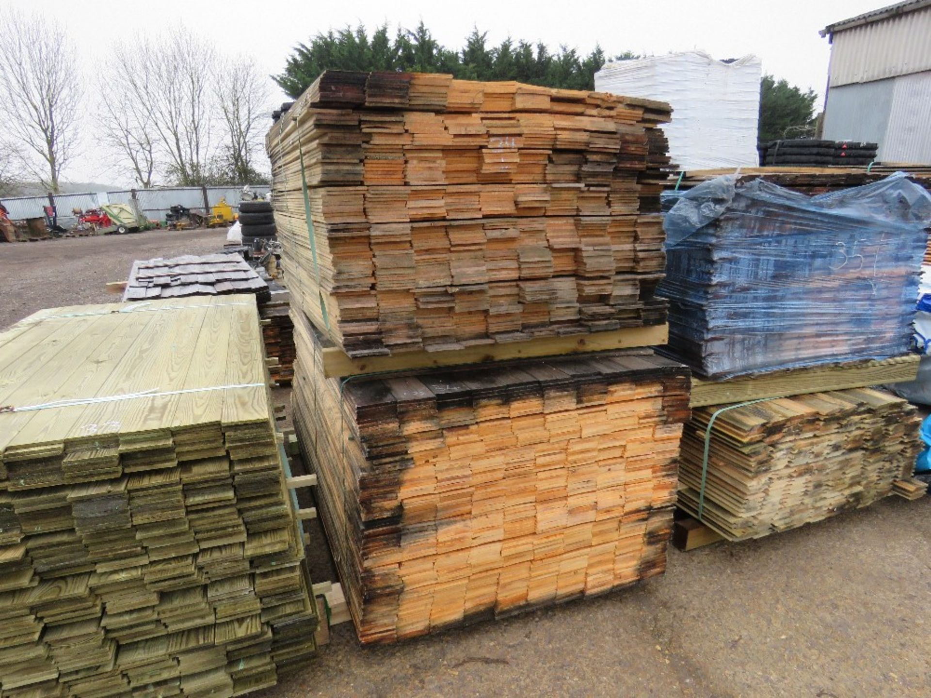 2 X PACKS OF FLAT UNTREATED TIMBER CLADDING BOARDS 1.45M & 1.75M X 10CM WIDE APPROX.