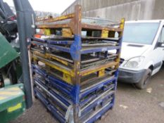 6 X FOLDING METAL STILLAGE CAGES. 1.05M X 1.60M APPROX WITH HEIGHT OF 1.15M APPROX