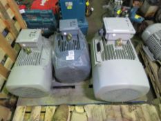 PALLET CONTAINING 3 X ELECTRIC MOTORS, 2 X 18.5KW PLUS 1 X 30KW. SOURCED FROM MANUFACTURING COMPANY'